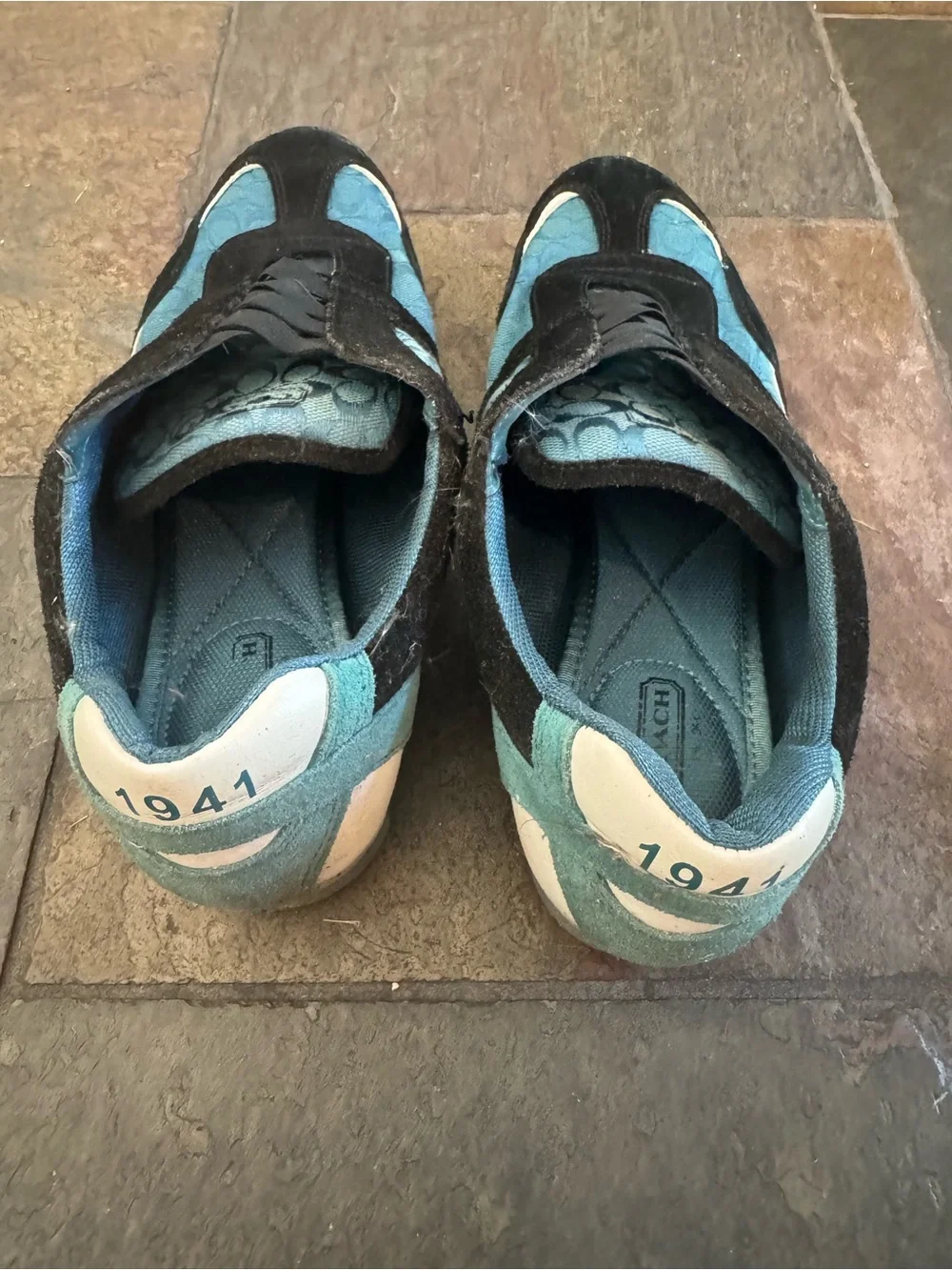 COACH Women’s Teal and Black Casual Sneakers